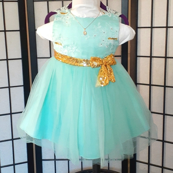 Baby Formal Dress, color mint 2 years